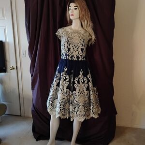 Chi Chi London Dress - Blue and White 💙 Size 6 US Size 10 UK